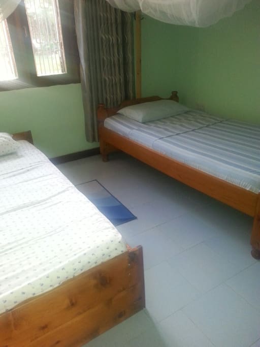Bedroom - one queen size bed plus extra single bed