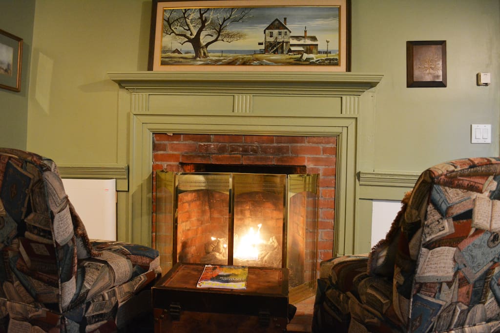 This cozy seating area is in your bedroom.