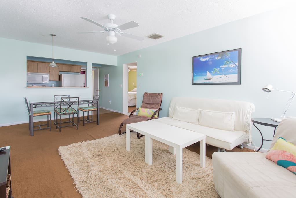 View of living room from the front door.