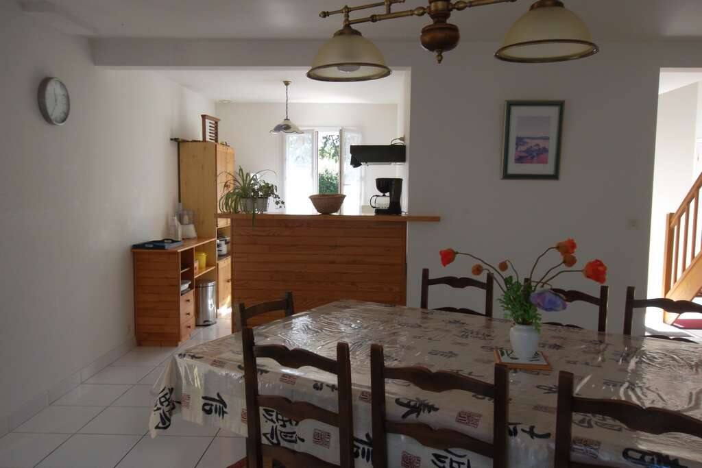 séjour/cuisine américaine