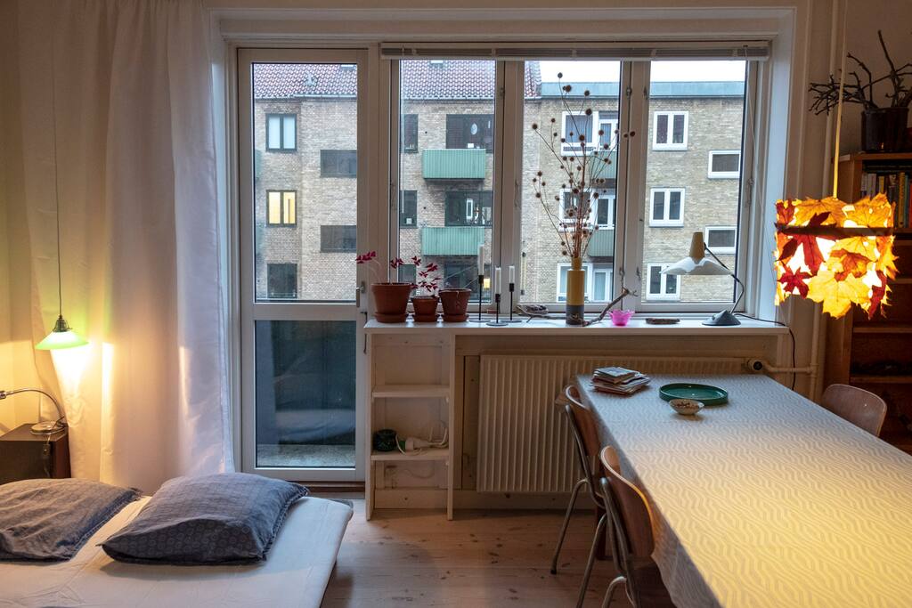 Winter window view