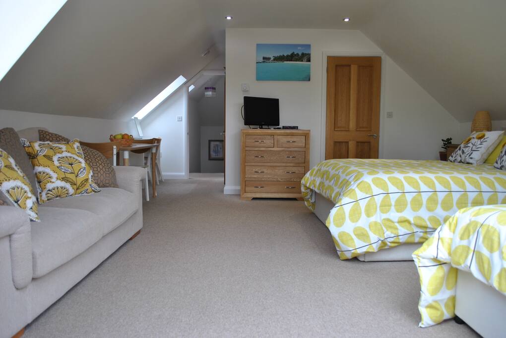 View of your room with sleeping for 3