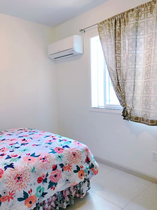 room 1 - ACs now updated (since 2017) to split AC units in each bedroom. very QUIET systems that cool instantly.