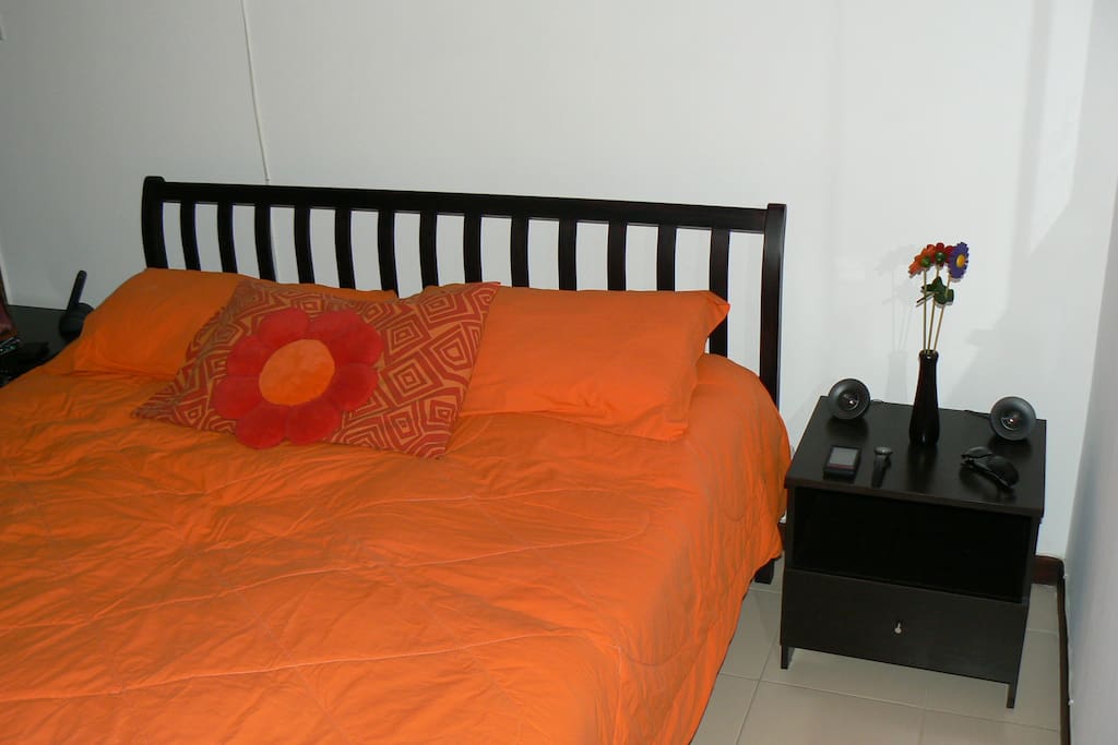 Cuarto y cama donde se alojara / Room and bed where he will stay