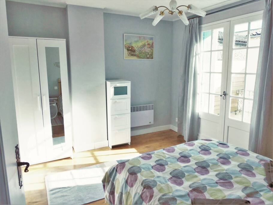 Terrace bedroom - plenty of storage and door to private terrace