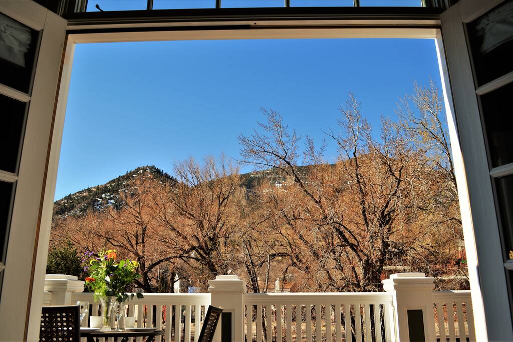 View through the 2nd floor French doors