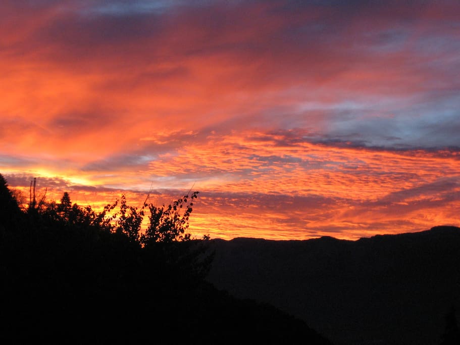 Coucher de soleil sur le massif de Belledonne