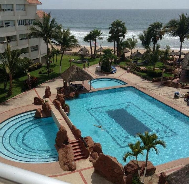 By the beach, Family Condominiums with Pool Apartments for Rent in