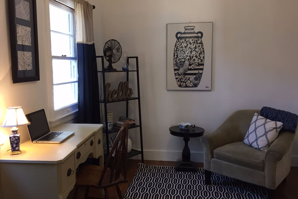 Separate office and lounge space