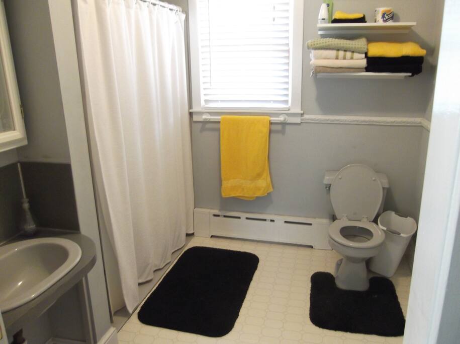 Bathroom with handicap shower