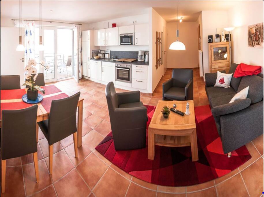 Küche, Wohnzimmer - Kitchen, living room