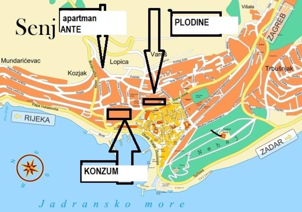 Map of the city