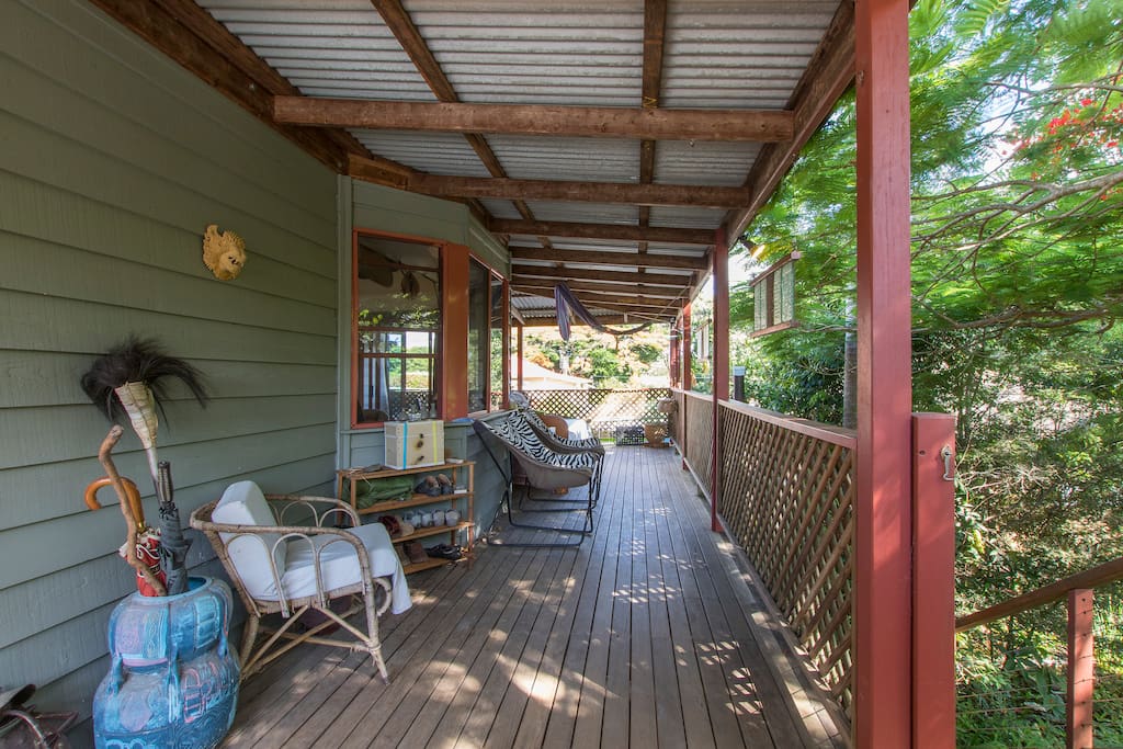Come up the stairs and relax on the veranda