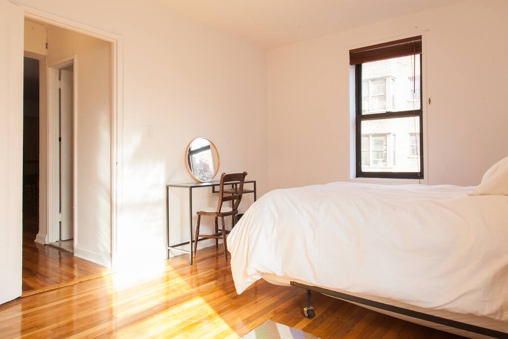 Bedroom faces away from street