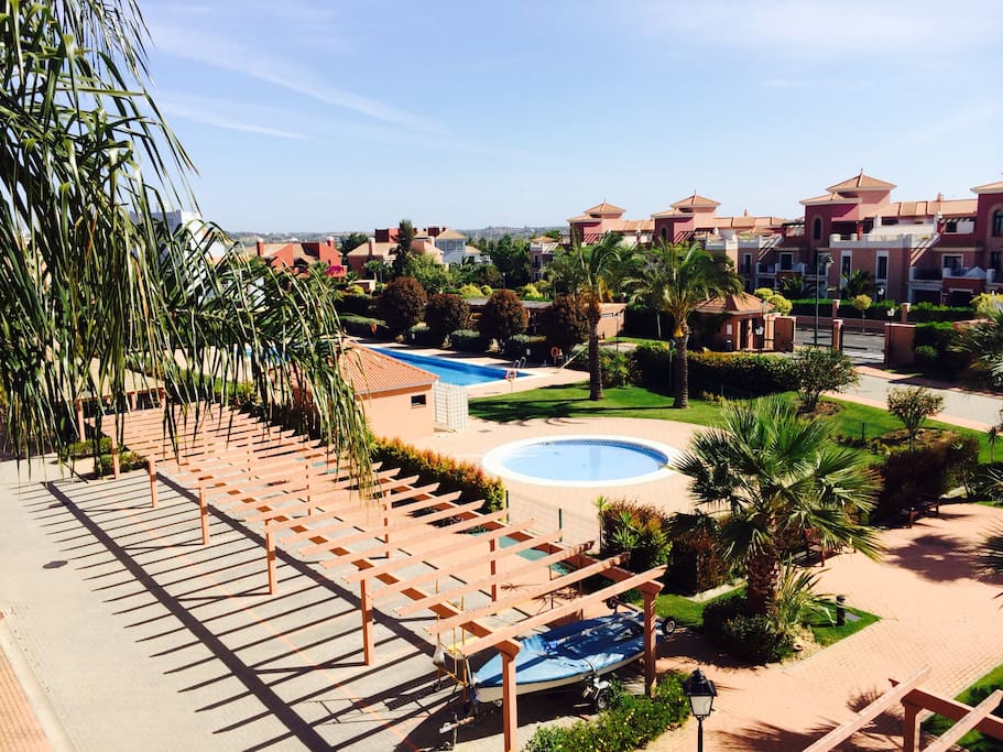 View of the main pool and childrens pool
