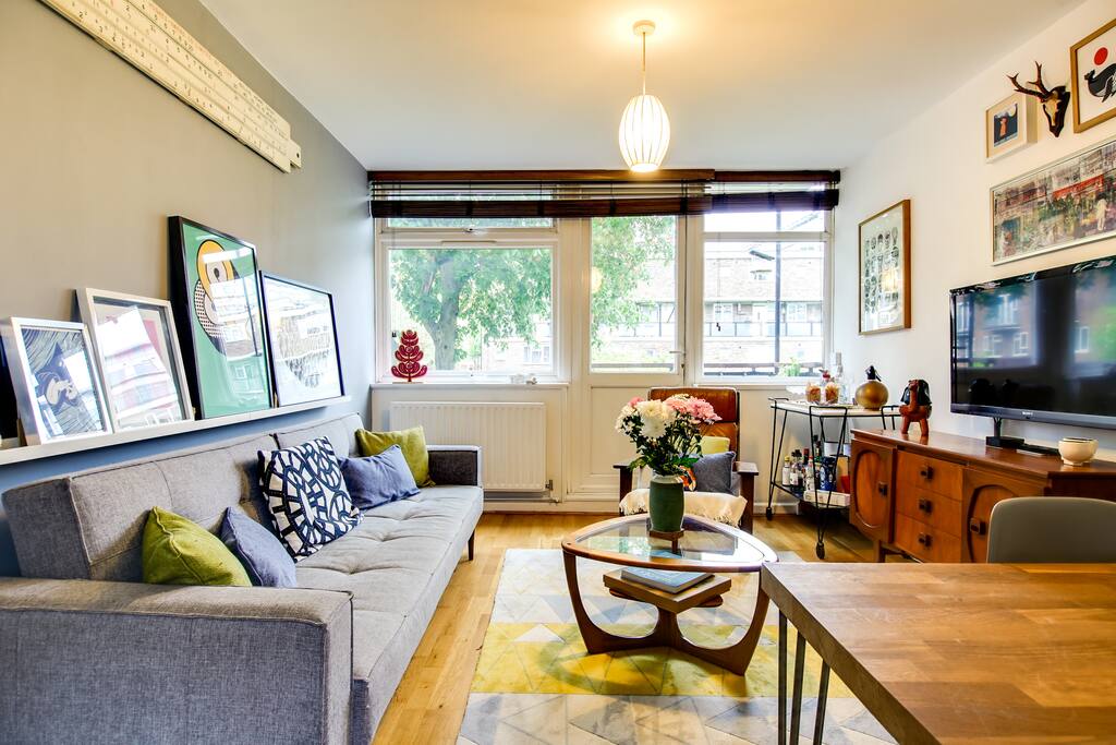 The light-filled living space
