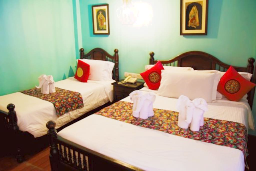 Each bed is carefully prepared with fresh linens and towels for each and every guest