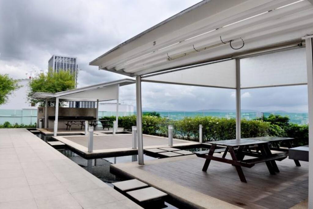 BBQ area at Level 38