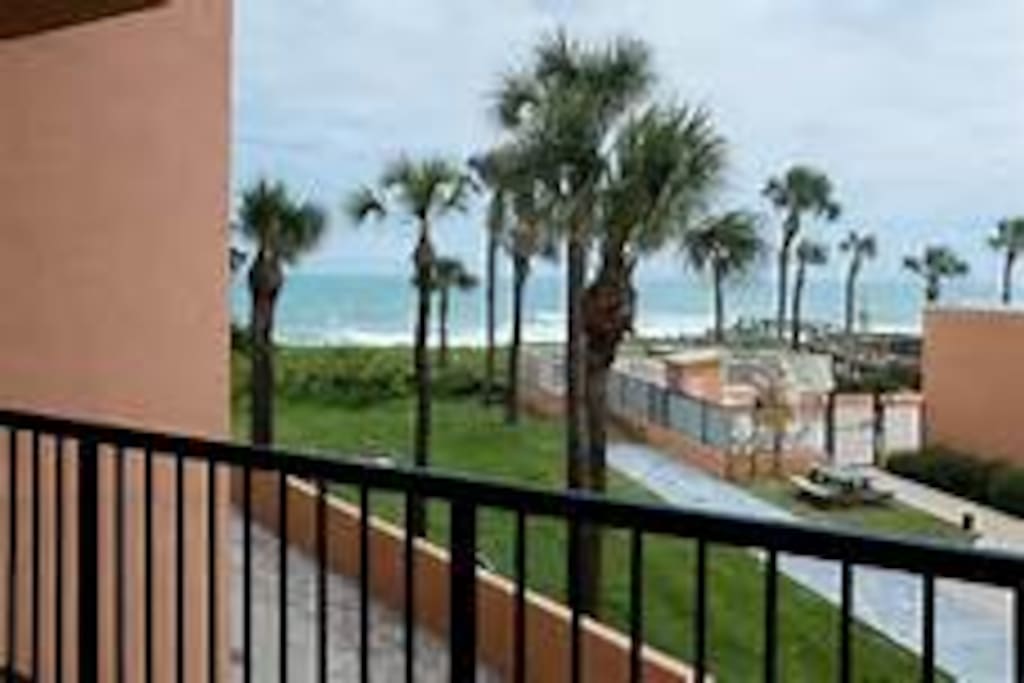 overlooking the balcony while viewing the ocean