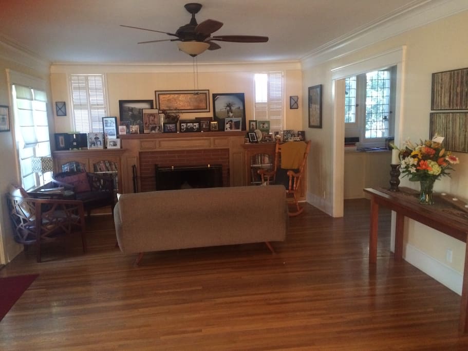 The living room, facing North.