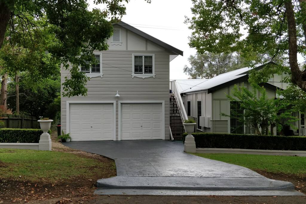 Apartment upstairs,entrance to right of garage