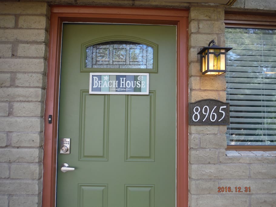 Look for the Beach House sign on the door.