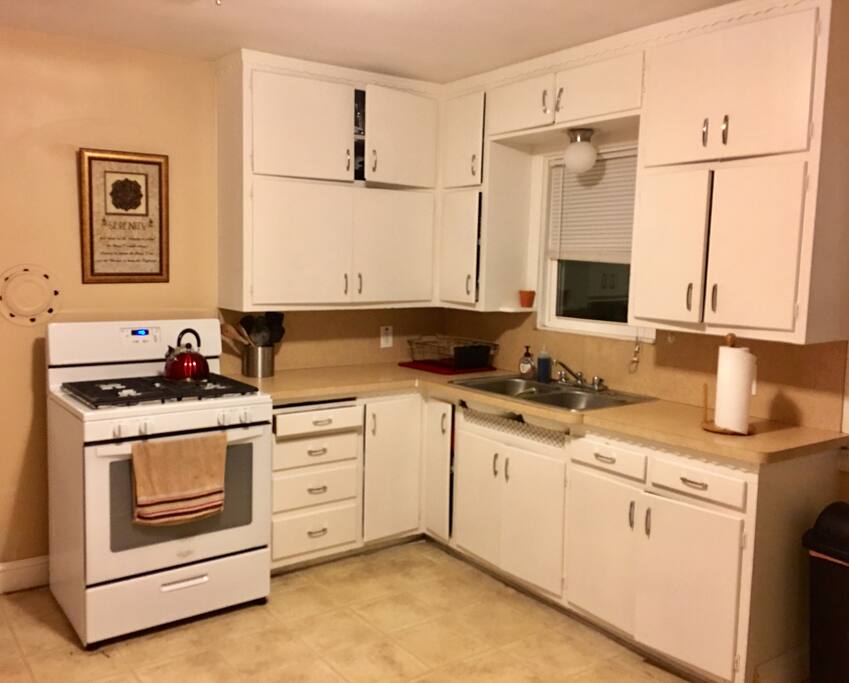 Fully stocked kitchen