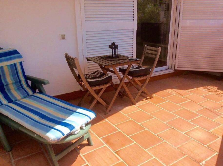 sunny and quiet terrace