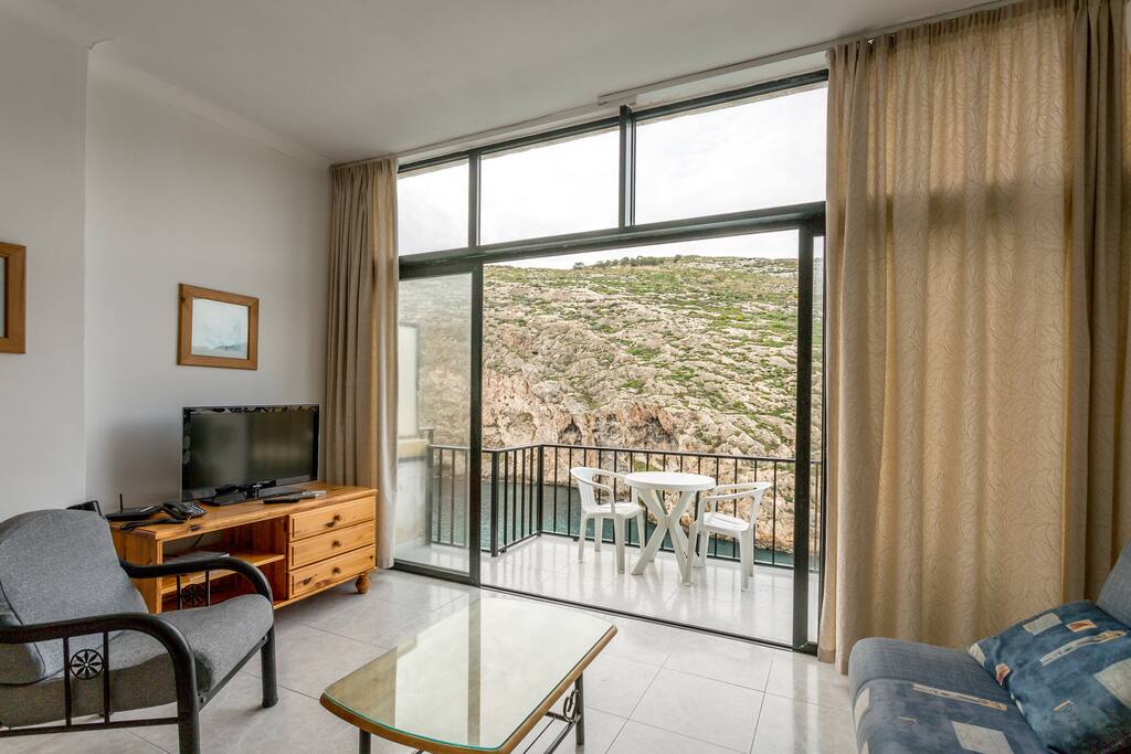 Comfortable sitting room with balcony