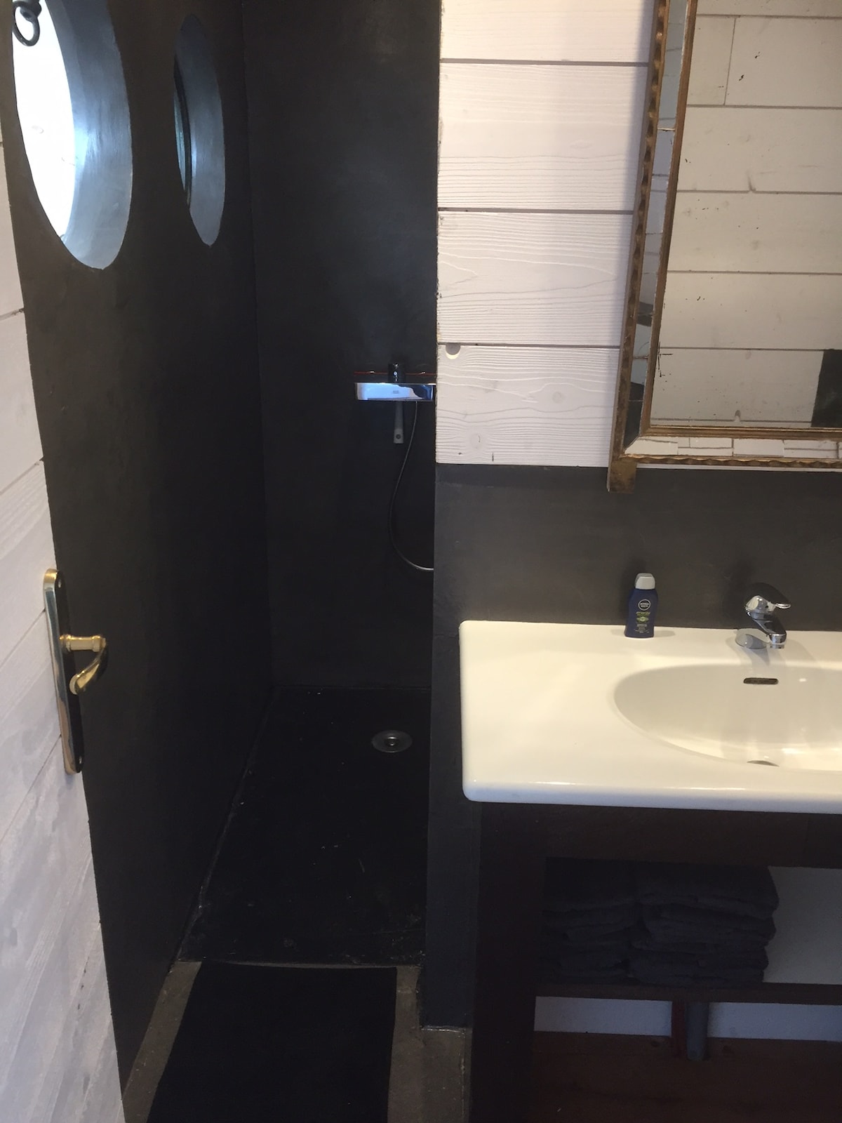 salle de bain chambre principale (lavabo, douche, wc)
