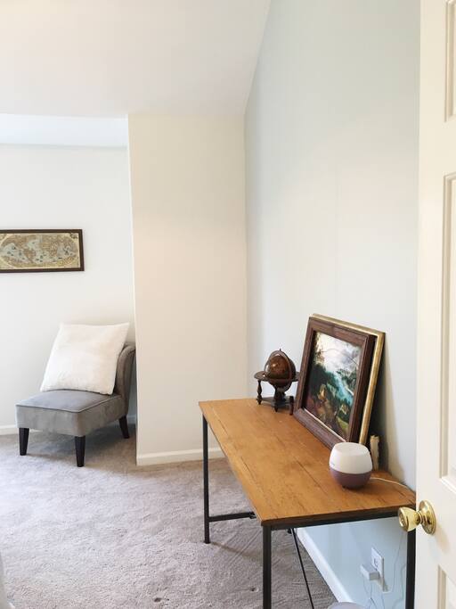 Beautiful writing desk and sitting chair in Guest Bedroom (additional writing desk chair is included as well)