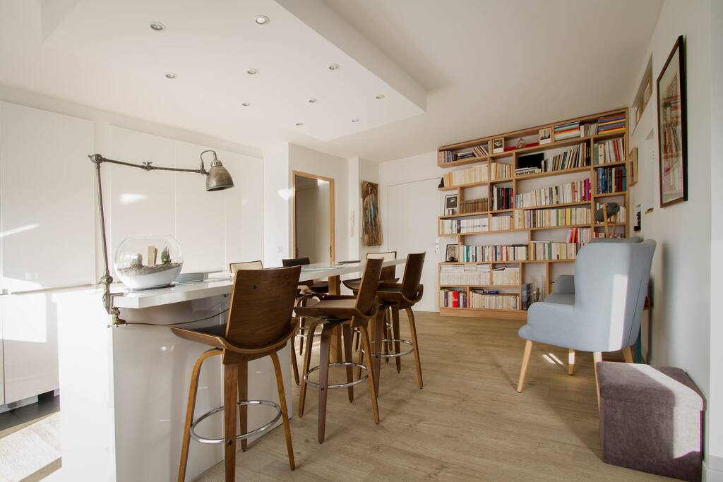 Salle à manger et Bibliothèque