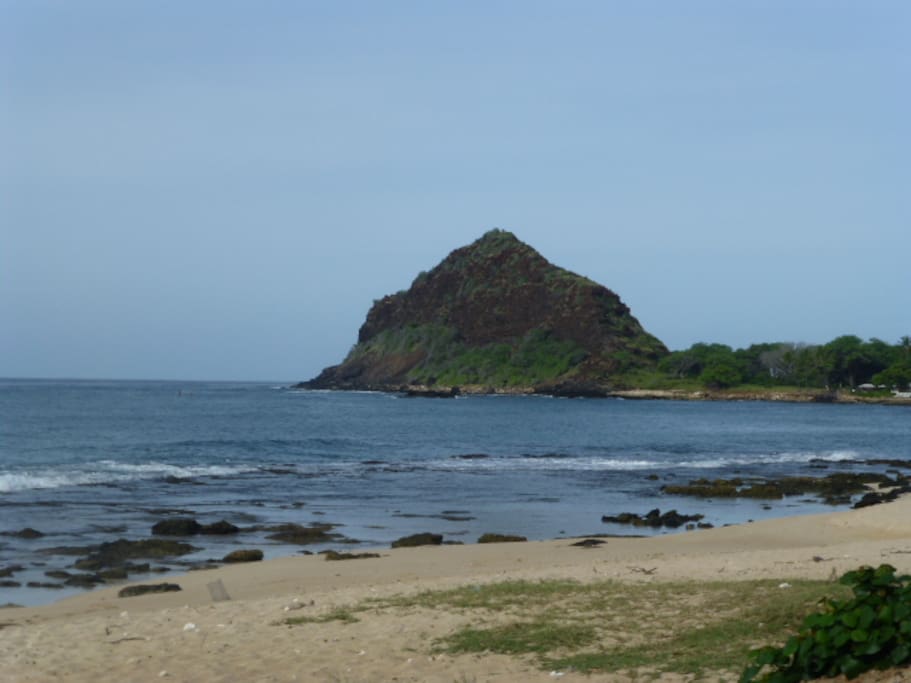 Famous Mount Lahilahi and beach is the scenic view around the corner from rental
