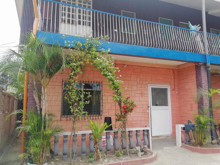 Front of apartment with balcony