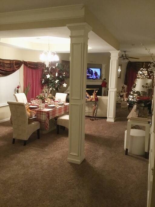 Downstairs open floor plan