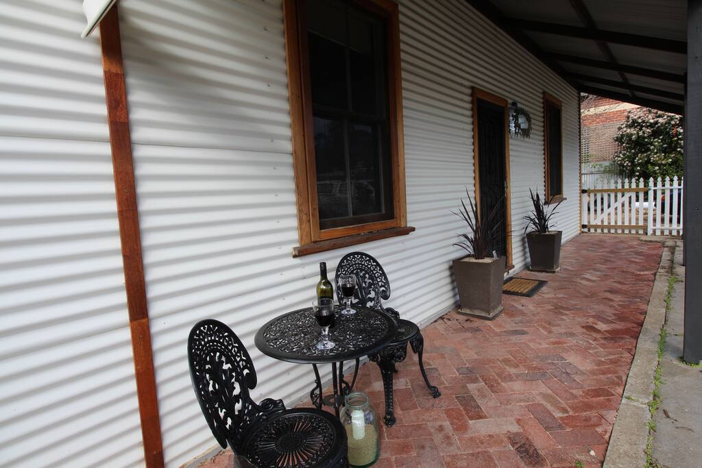 Front veranda with table and chairs