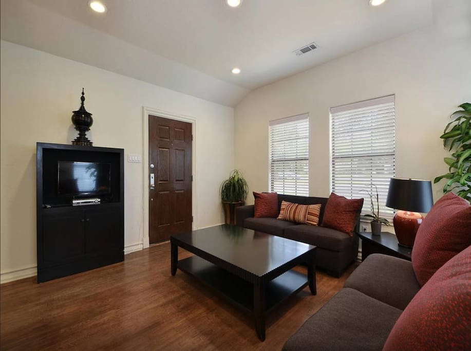 Hardwood floors and lots of natural light.