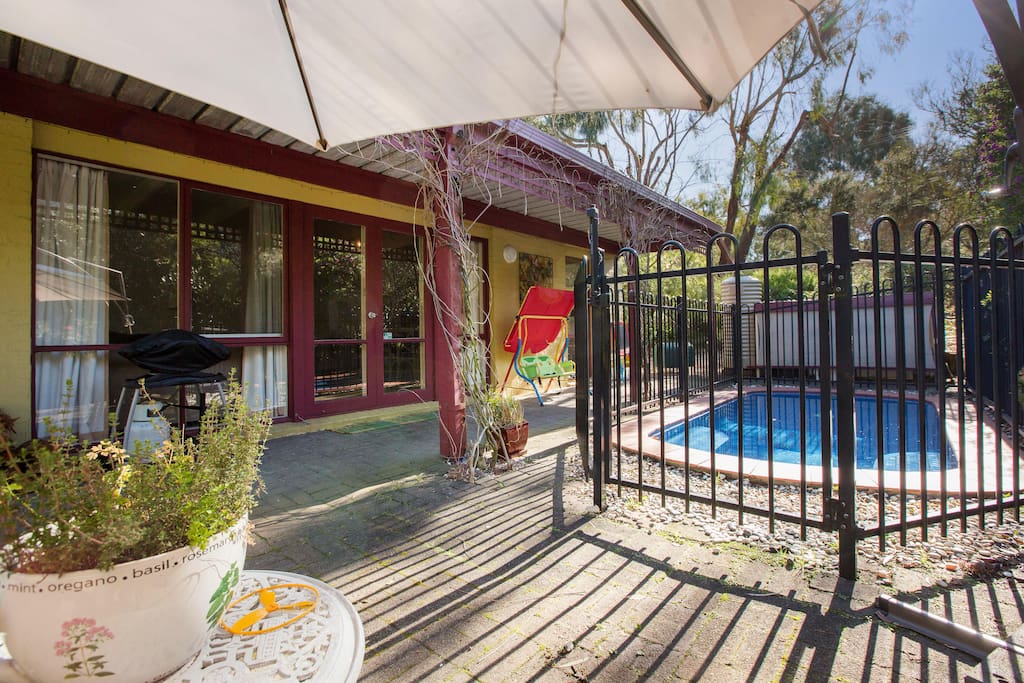 Patio with swimming pool