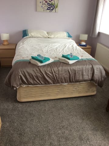 King size bed in family home