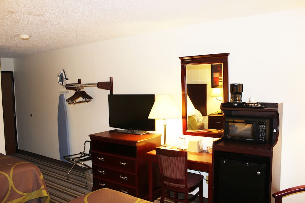 42" Led Tv.fridge & microwave..