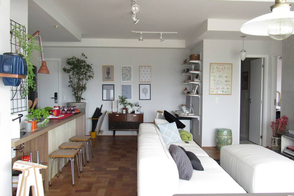 sala e cozinha aberta
