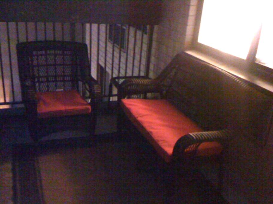 Balcony sitting area