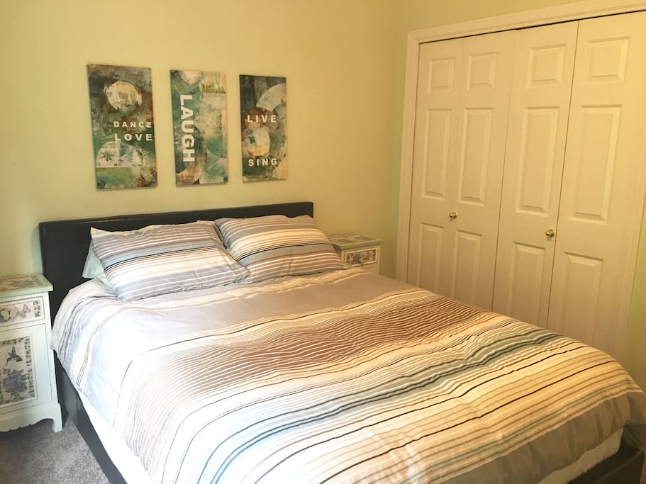 Closet with lots of room for your suitcase and hangers for your clothes!