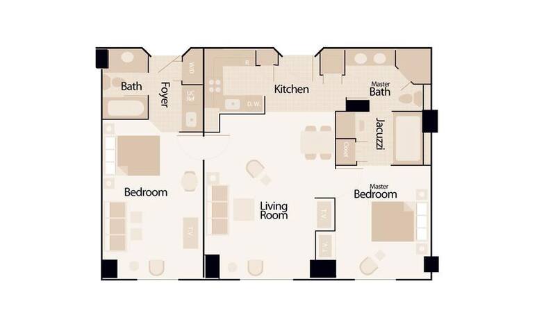 2KING 2 BDR SUITE at Hilton Elara gallery image 4