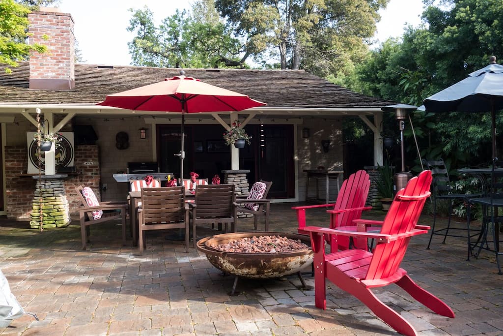 Rear Garden with firepit