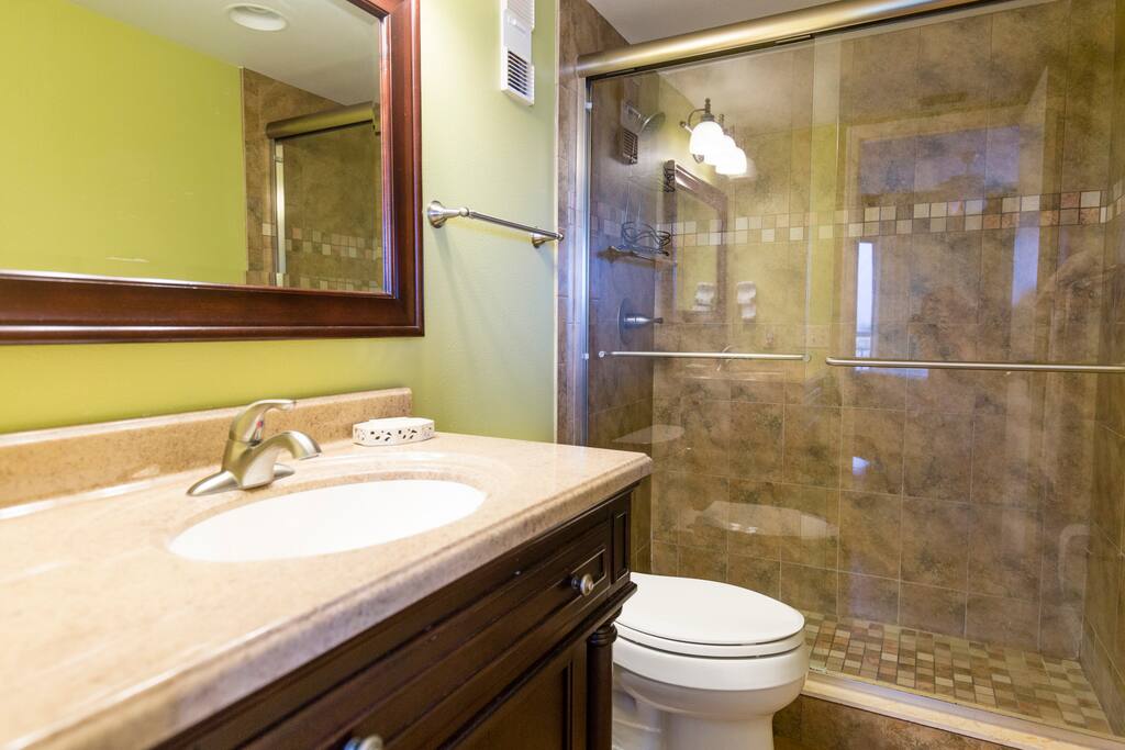 Two newly renovated bathrooms. This bedroom if off the Master Bedroom.