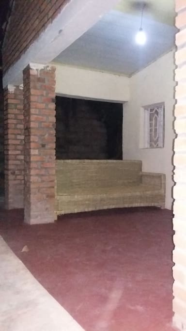 That is my veranda fitted with a comfortable African couch...again another place for some working/relaxing moments