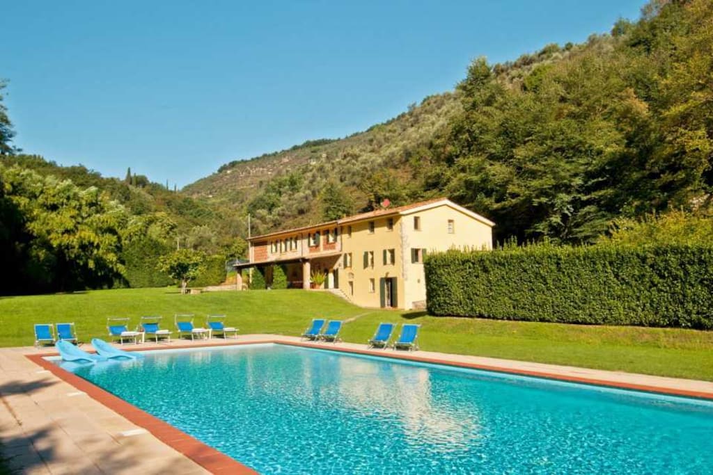 Swimming pool and the villa