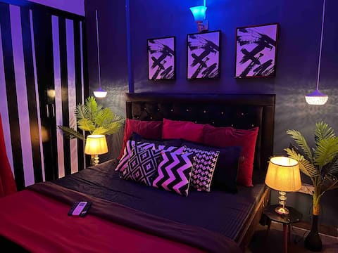 DarkWood- Classy & Chic 1BHK- RED ROOM