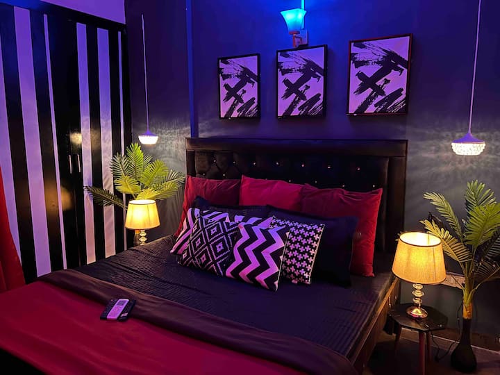 DarkWood- Classy & Chic 1BHK- RED ROOM